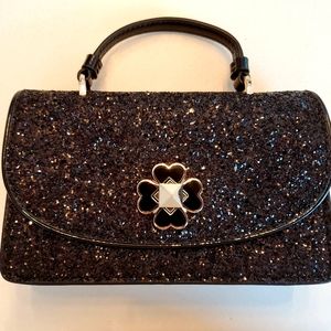 Kate Spade Black Glitter Odette Mini Purse